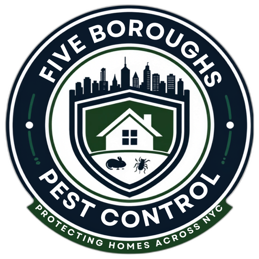 Five Boroughs Pest Control shield emblem